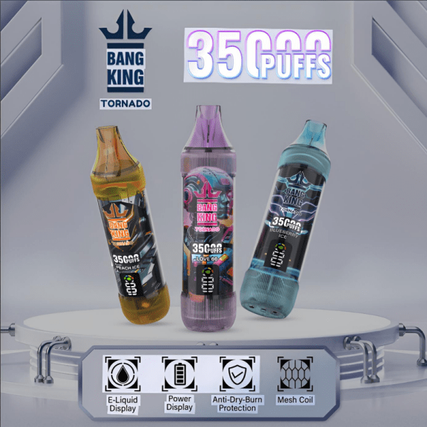Bangking-35000-Puffs-VAPETW2-推薦 Bangking 35000口拋棄式電子煙推薦-23ml大容量智慧顯示-買五送一現貨