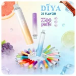 Diya 7500口一次性電子煙多種口味宣傳圖